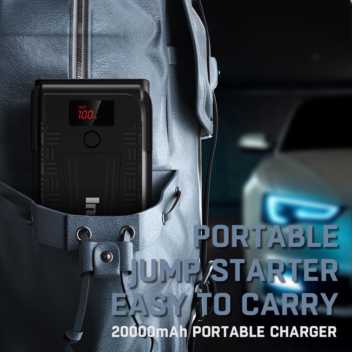 Amazon | Imazing ジャンプスターター 2500Aピーク電流（8Lガソリン車